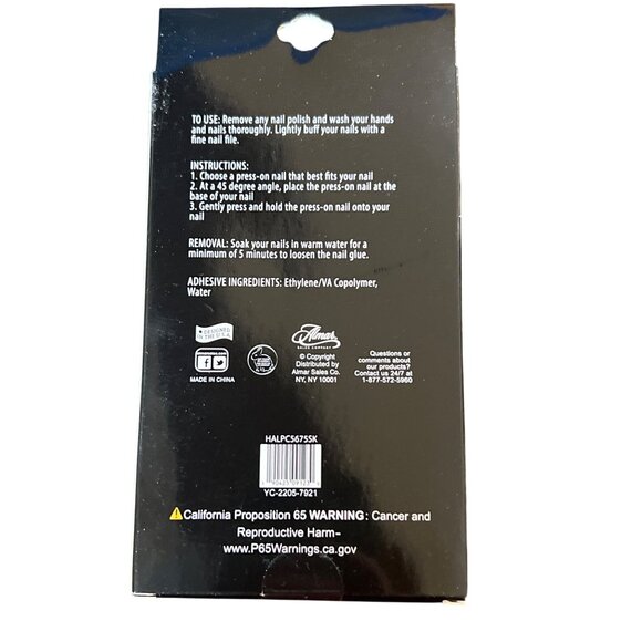 Halloween Essentials Spiderella 24pk Press-On Nails With Spider Web Design NEW - Picture 5 of 5